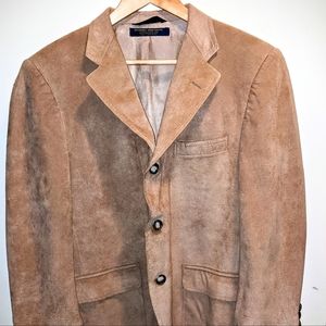 Brown Suede blazer jacket